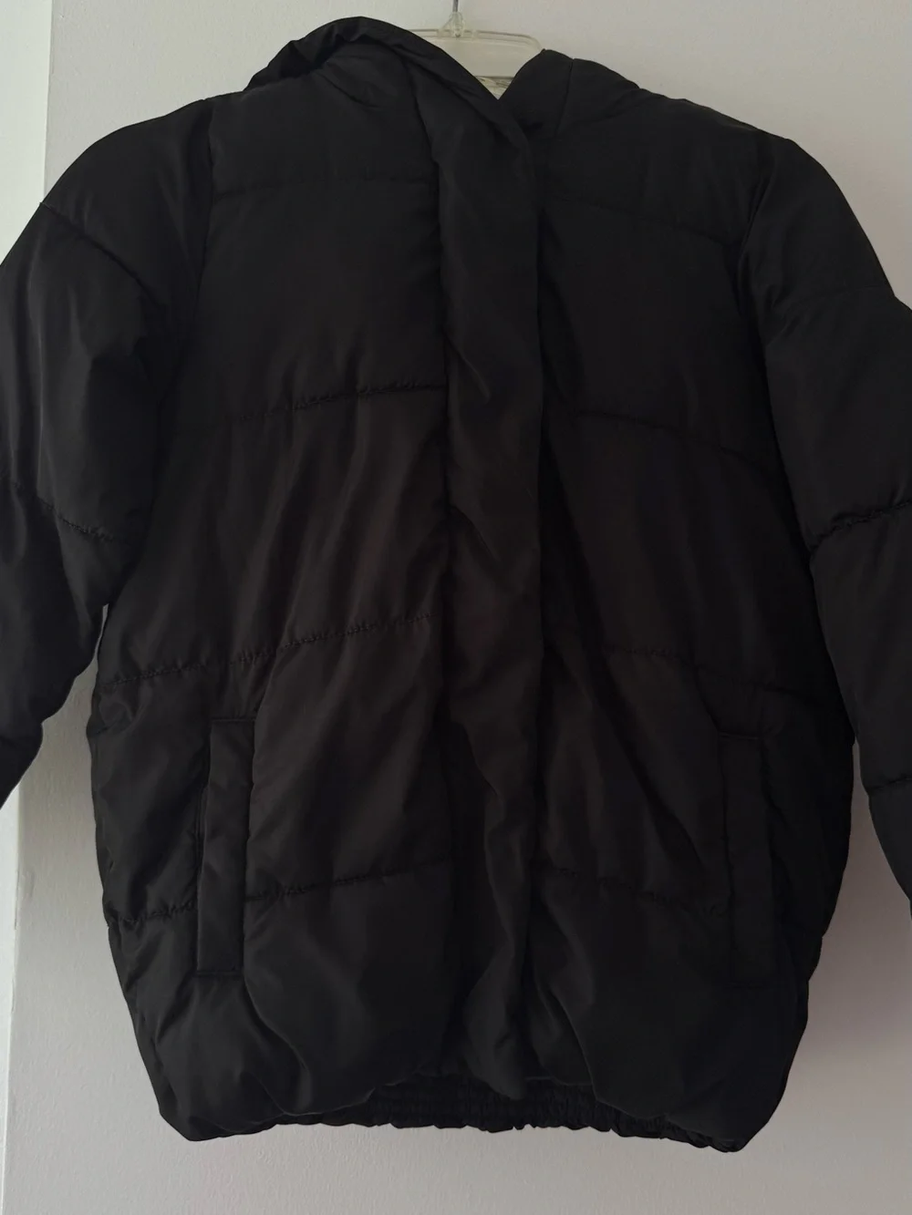 Old Navy Kids Black Sherpa-Lined Hooded Puffer Coat
